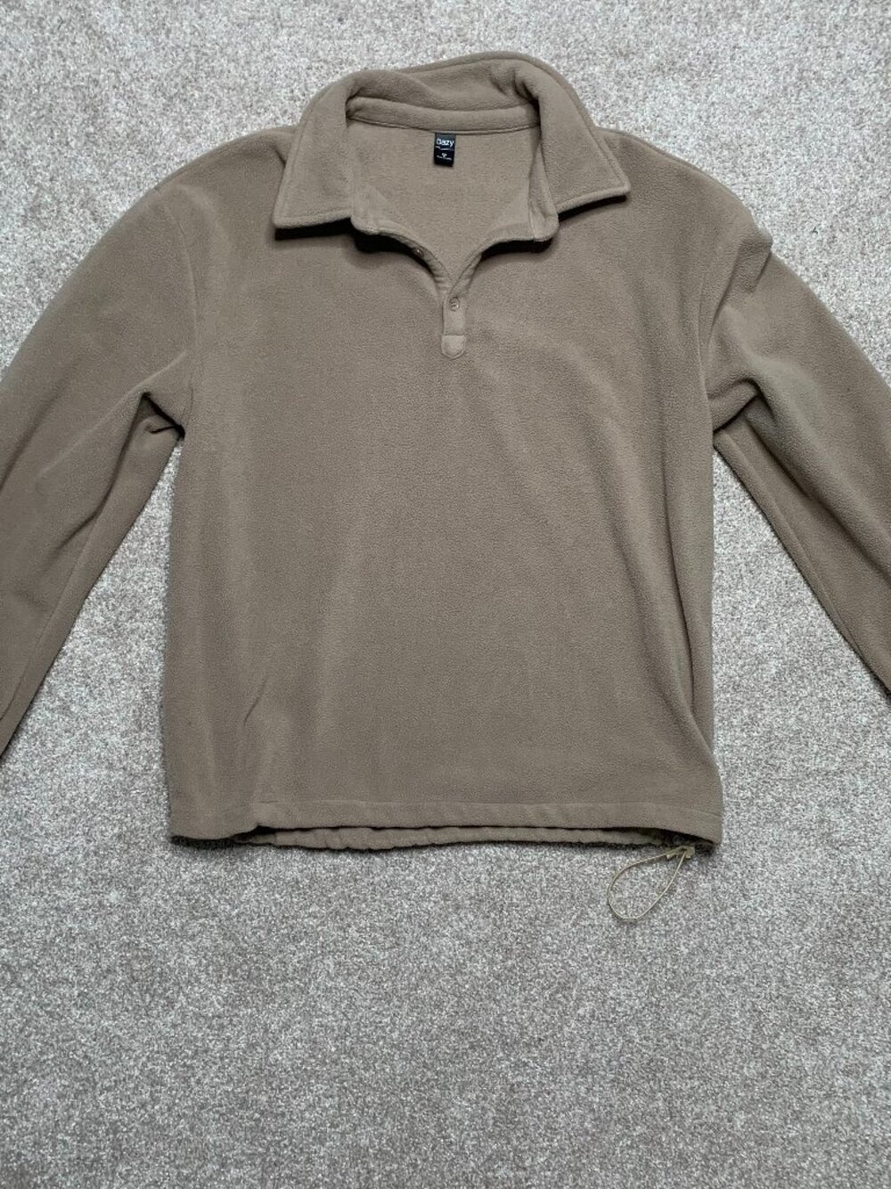 Dazy Beige Knit Collared Pullover Sweater Long Sleeve Women's Size XL